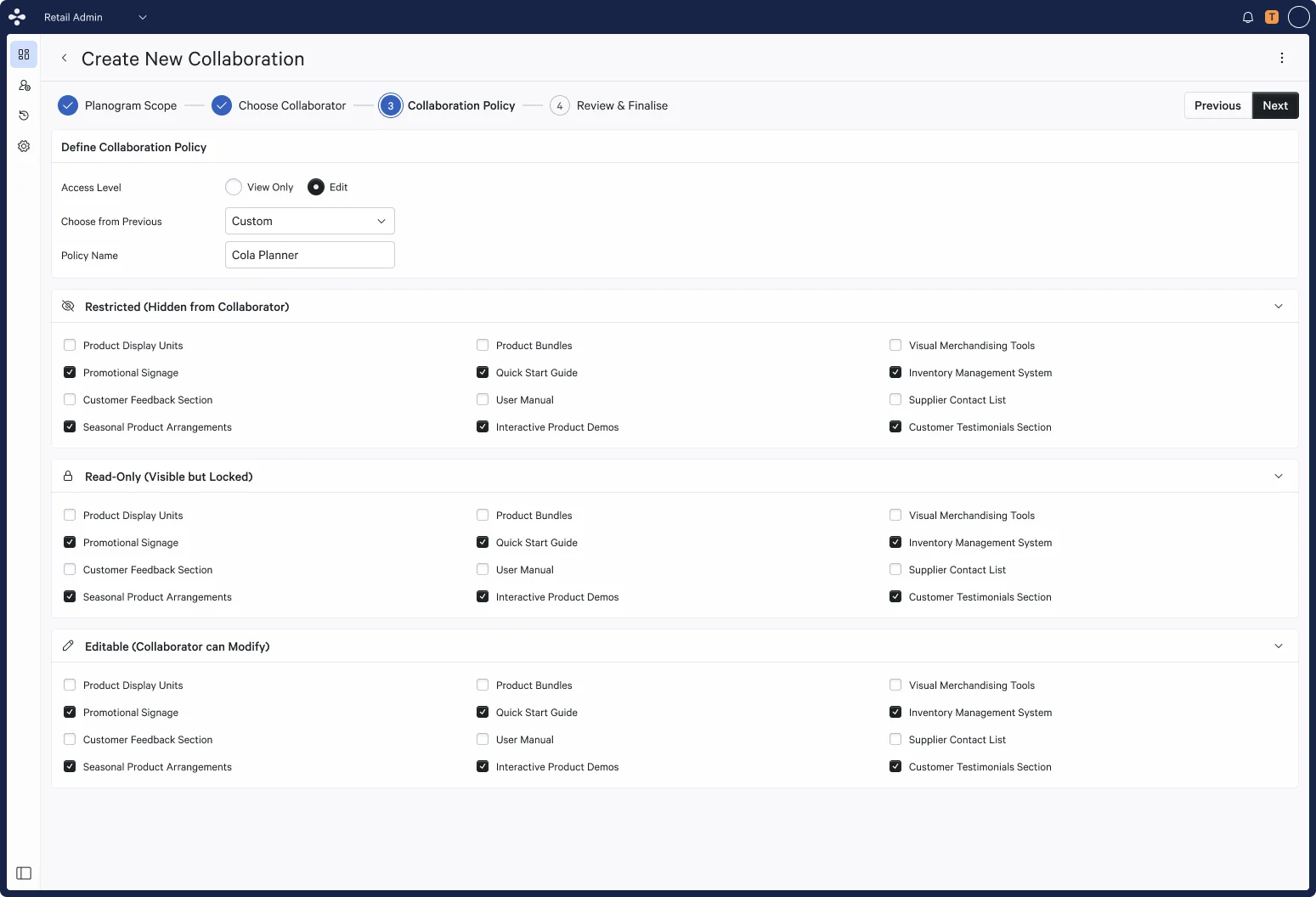 Role-Based Access — Configuration View