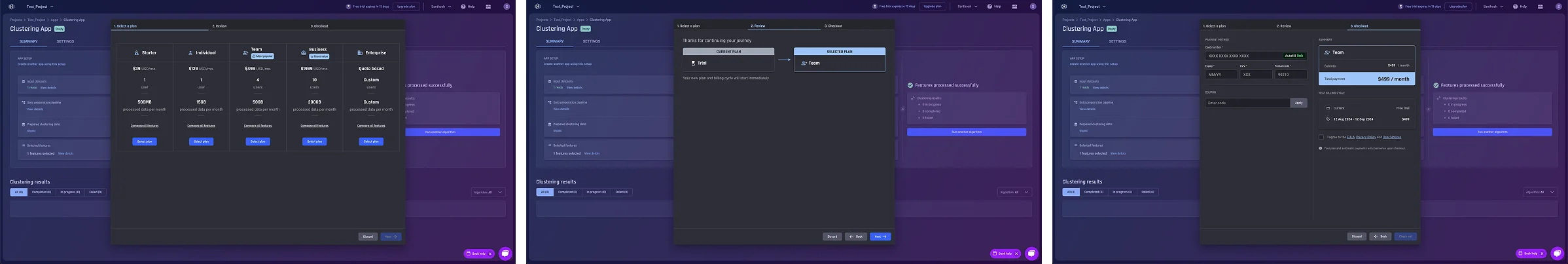 Upgrade Plan — Plan Selection & Checkout